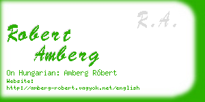 robert amberg business card